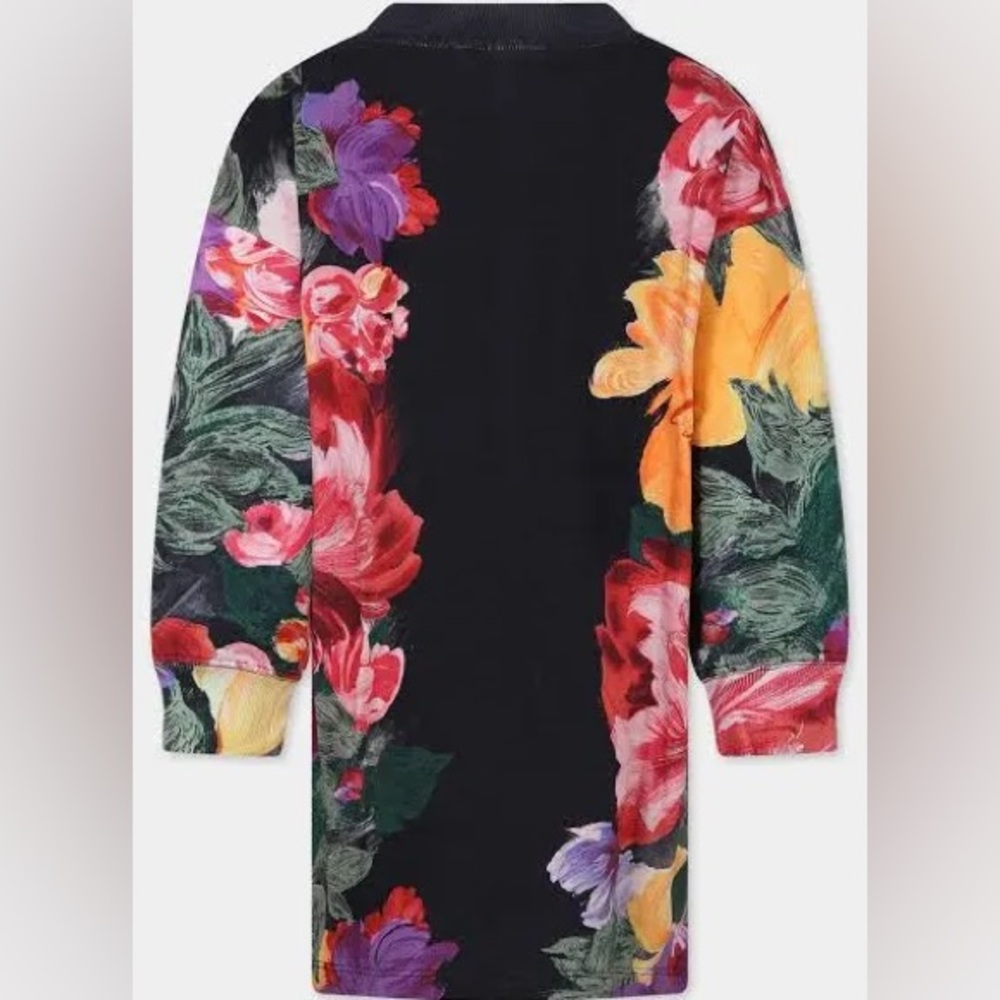 MOLO Girl's GOTS Cyrella Floral Art Longsleeve Sweatshirt Dress